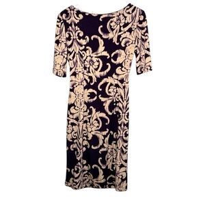 Connected Apparel short sleeve bold print
purple dress size 6